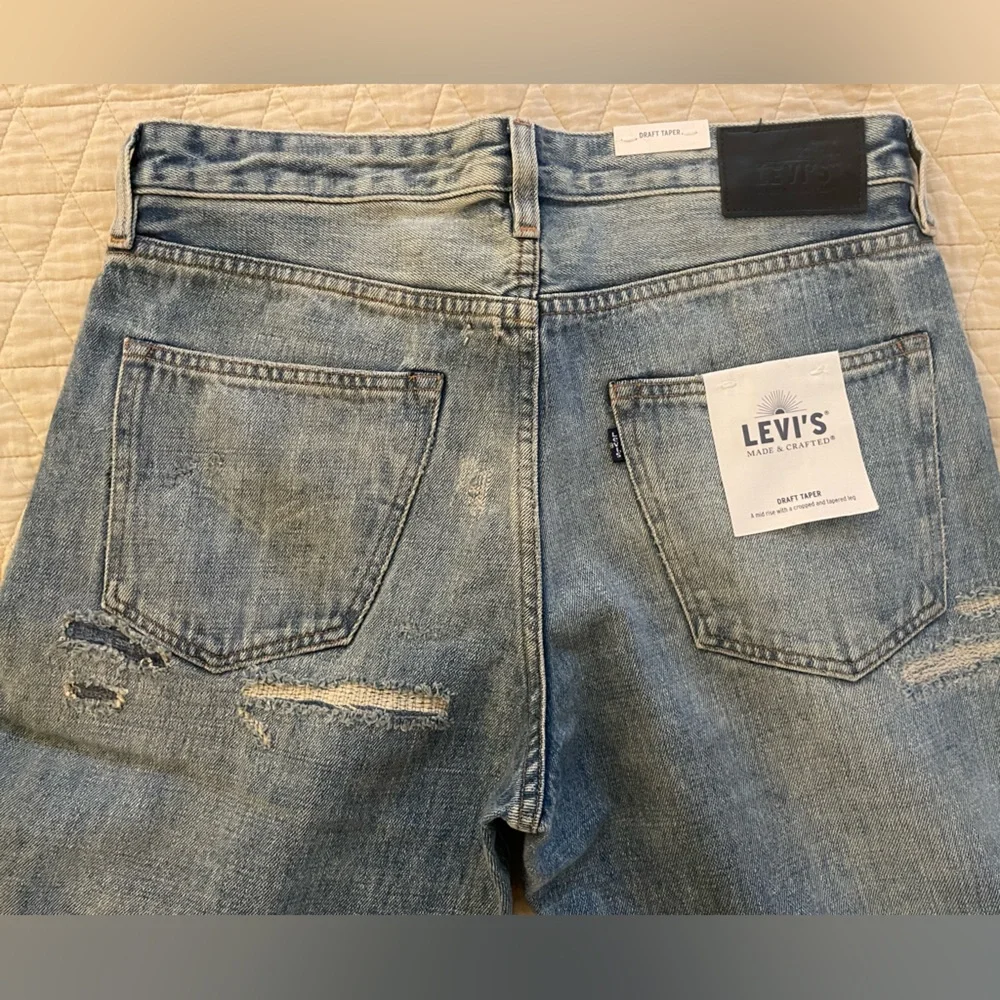 LEVI'S‎ MADE & CRAFTED Draft Taper Cropped Jean Bonzia Pipe Size 32 $298 NWT